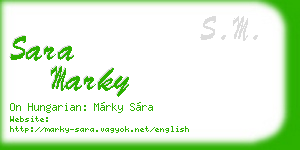 sara marky business card