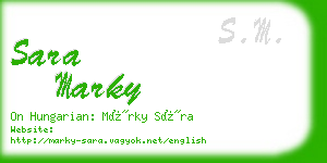 sara marky business card